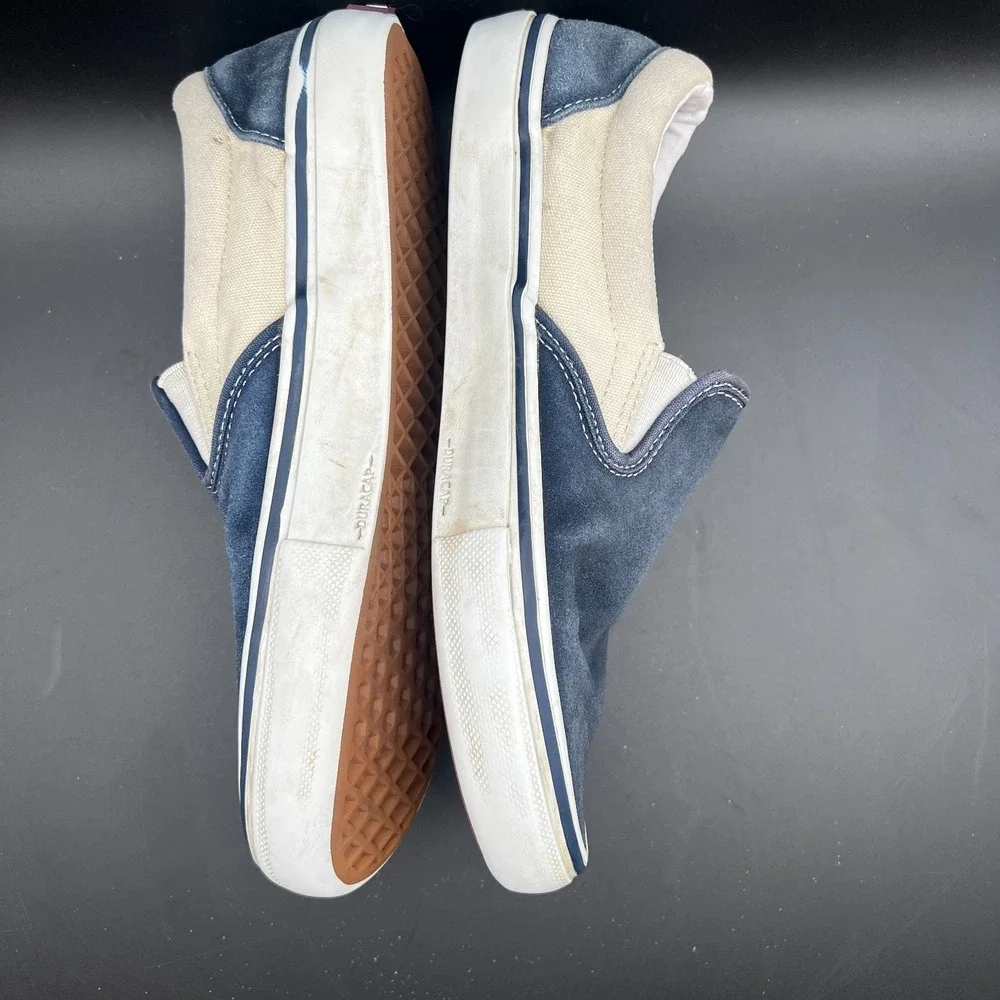 Vans Classic Slip-On Mens 8 Sneaker Navy Blue Suede Low Top Skateboard Shoes